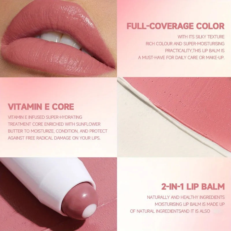 Rynx | 1PC Multicolored Moisturizing Lipstick - Gentle, Rich Shades, Versatile, Non-sticky Cup, Suitable for Daily Use and Travel