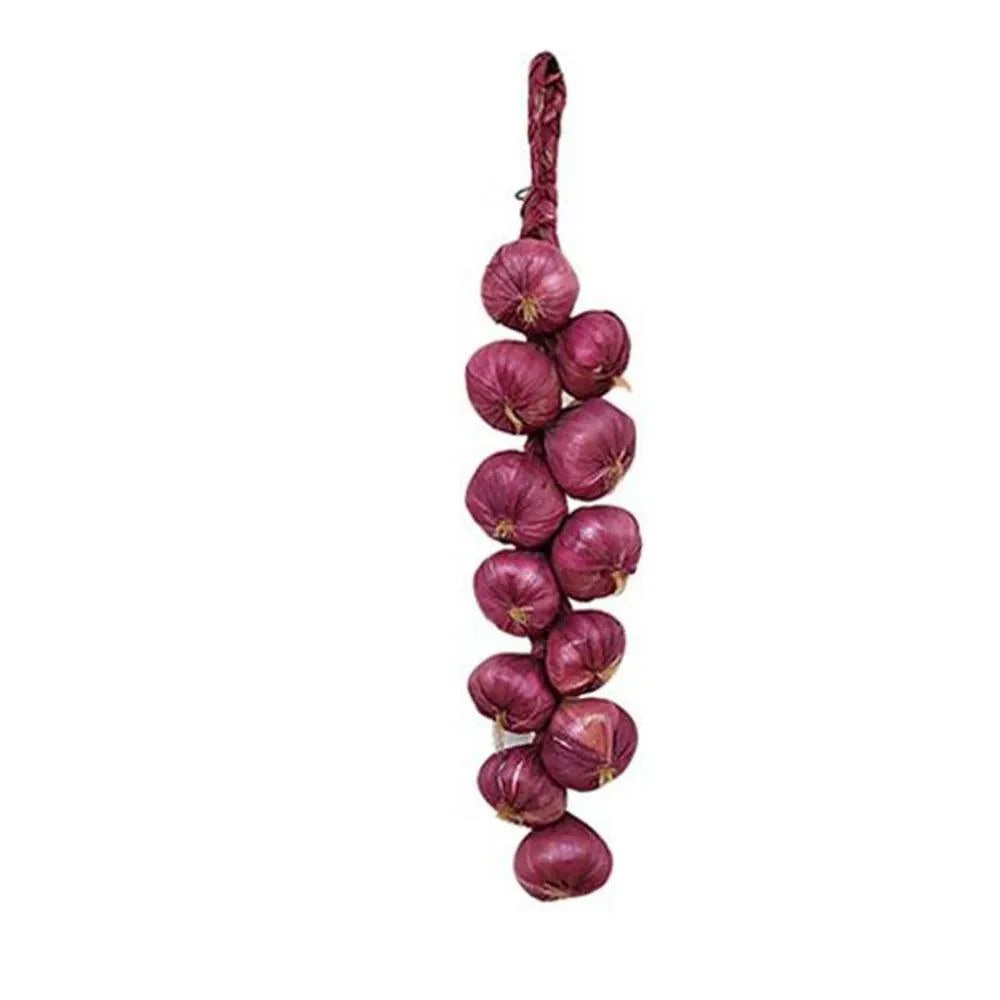 Lisslune | Artificial Onion, Garlic and Red Pepper Decor - Realistic Foam Vegetables for Photography and Home Styling