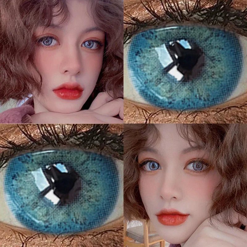 Rynx | Natural Color Lens Eyes 2 Pieces Annual Color Contact Lenses For Eye Beauty Red Fashion Large Diameter Animation Lens Cosmetics