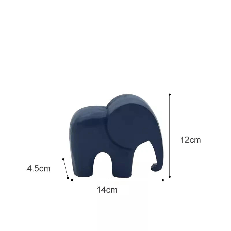 Rynx | Nordic Wood Elephant Ornament Morandi Home Decoration Accessories Office Desk Miniature Crafts Kids Room Decor