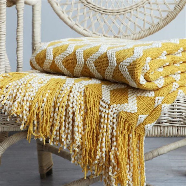 Lisslune | YELLOW BOHO CHECK PATTERN