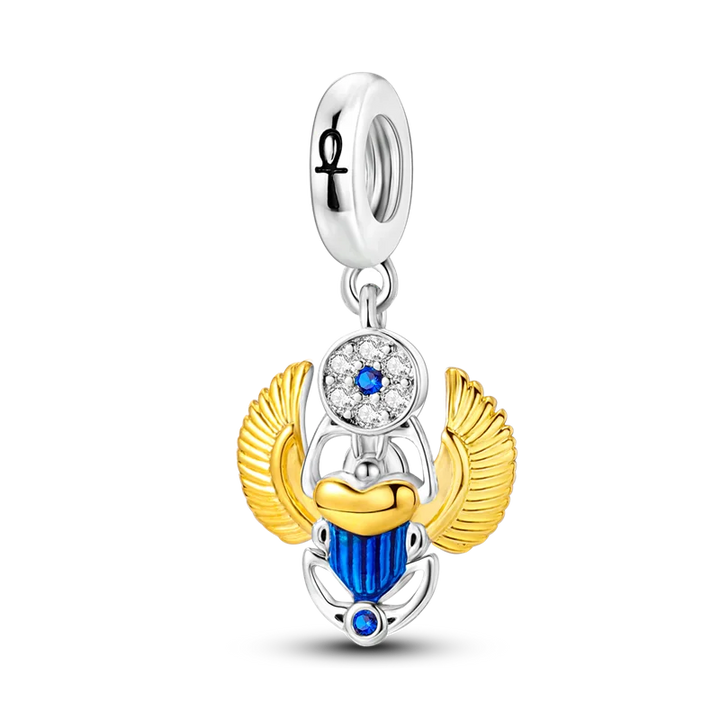 Lisslune | 925 Silver Golden Leopard Charms Beads Colorful Chameleon Rhinoceros Lion Scarab Cat Pendant Compatible with Original Pandora Bracelet Jewelry