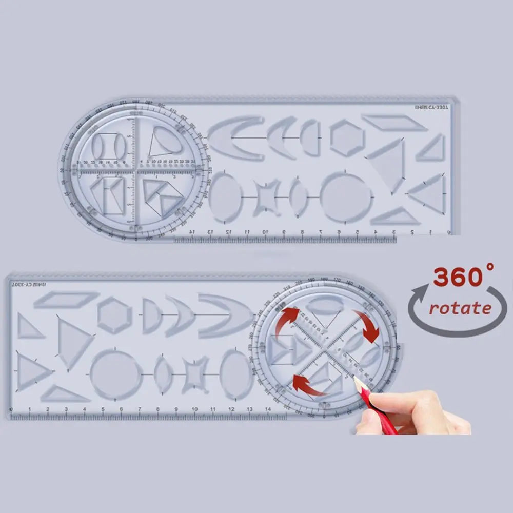 Lisslune | Math Genius Multi-Angle Drawing Precision Ruler