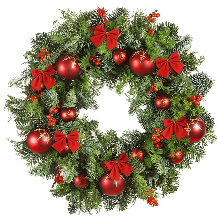 Rynx 12/24pcs Christmas Bow Red Gold Mini Christmas Tree Ribbons Charms Ornaments for Christmas Decoration New Year Party DIY Gifts