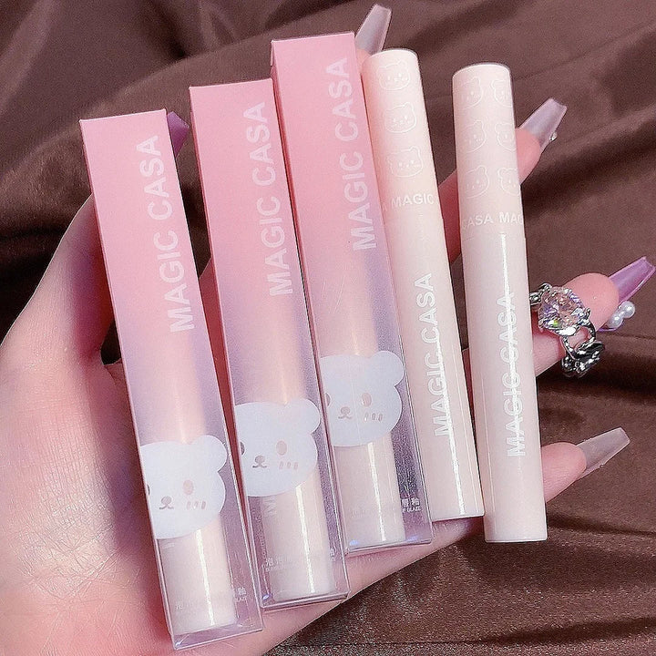 Rynx | Cute Bear Lip Gloss Crystal Jelly Mirror Waterproof Liquid Lipstick Moisturizing Reducing Lip Wrinkles Long-lasting Lip Tint Makeup