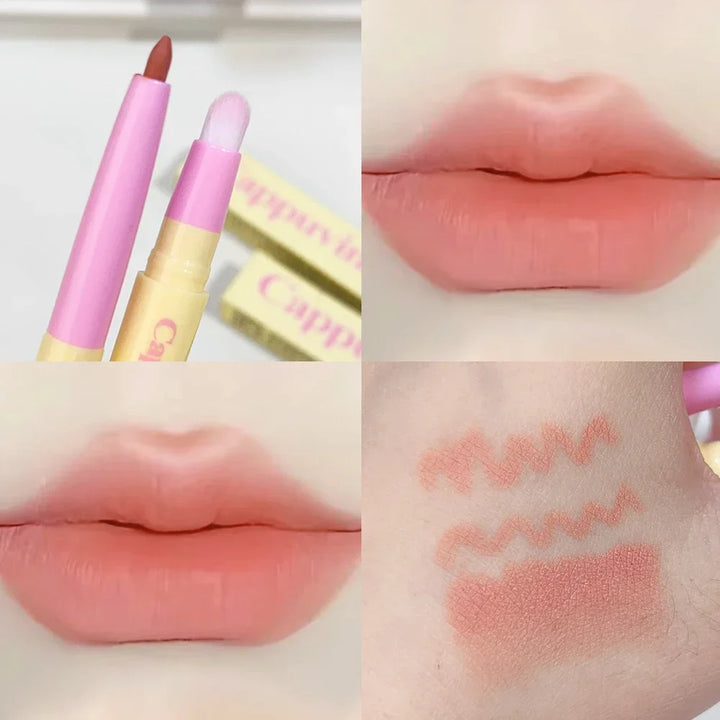 Rynx | Smooth Matte Lipstick Stick Long-Lasting Non-Fading Waterproof Non-Sticky Cup Contouring Lip Contouring Nude Lipstick Makeup