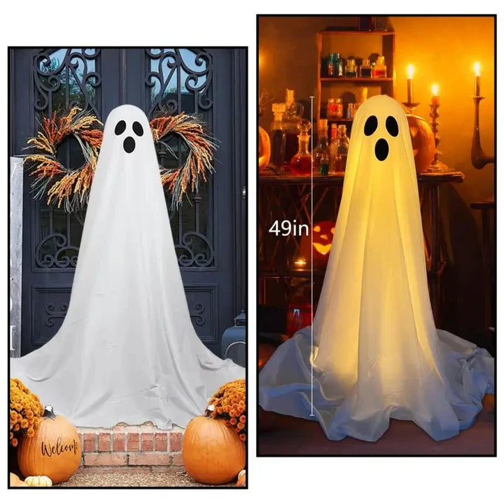 Rynx | Spooky Ghost Halloween Decor Powered by String Lights Standing Ghost Front Door Porch Courtyard Halloween Decor Outdoor