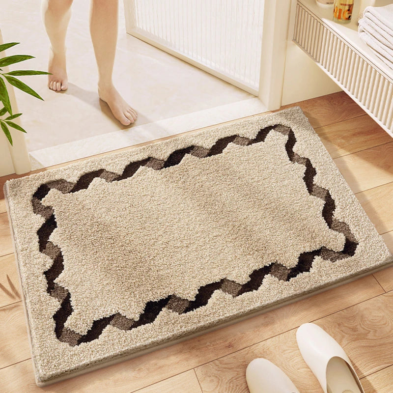 Rynx | Chic geometric tufting bathroom mat soft long bedroom rug mat living room carpet non-slip hallway doormat home decor