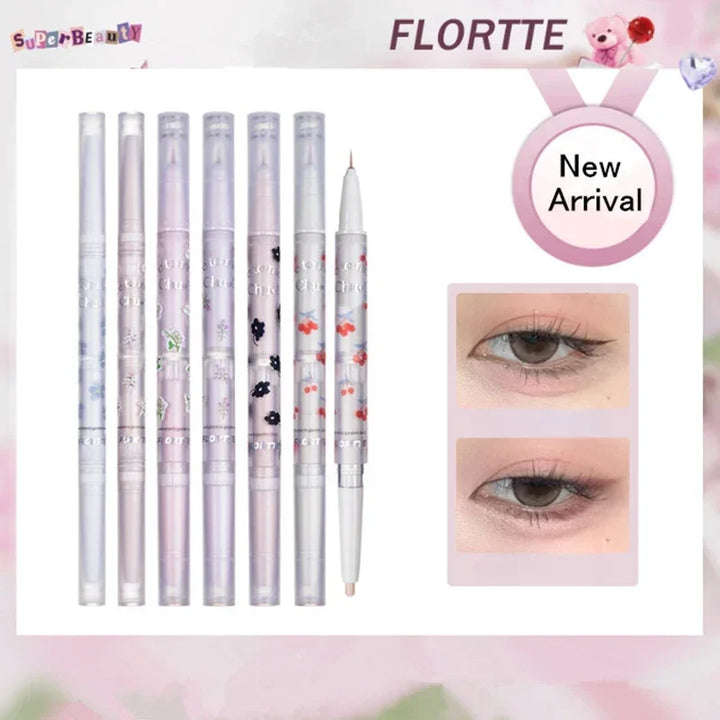 Rynx | Double Head Eyeshadow Eyeliner Silkworm Pencil Matte Pearl Glitter Eyeshadow Liner Pencil Highlighter Pencil Eye Makeup
