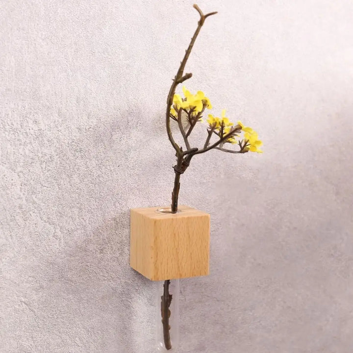 Lisslune | Wooden Magnetic Flower Tube Vase
