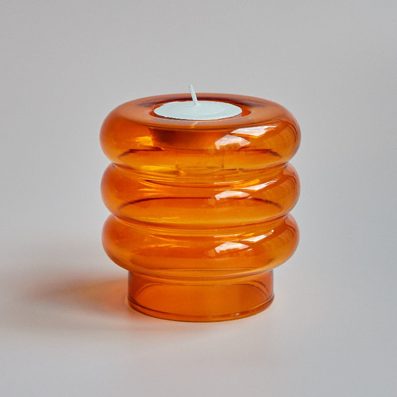 Lisslune | Dual Glass Spiral Candle Holder