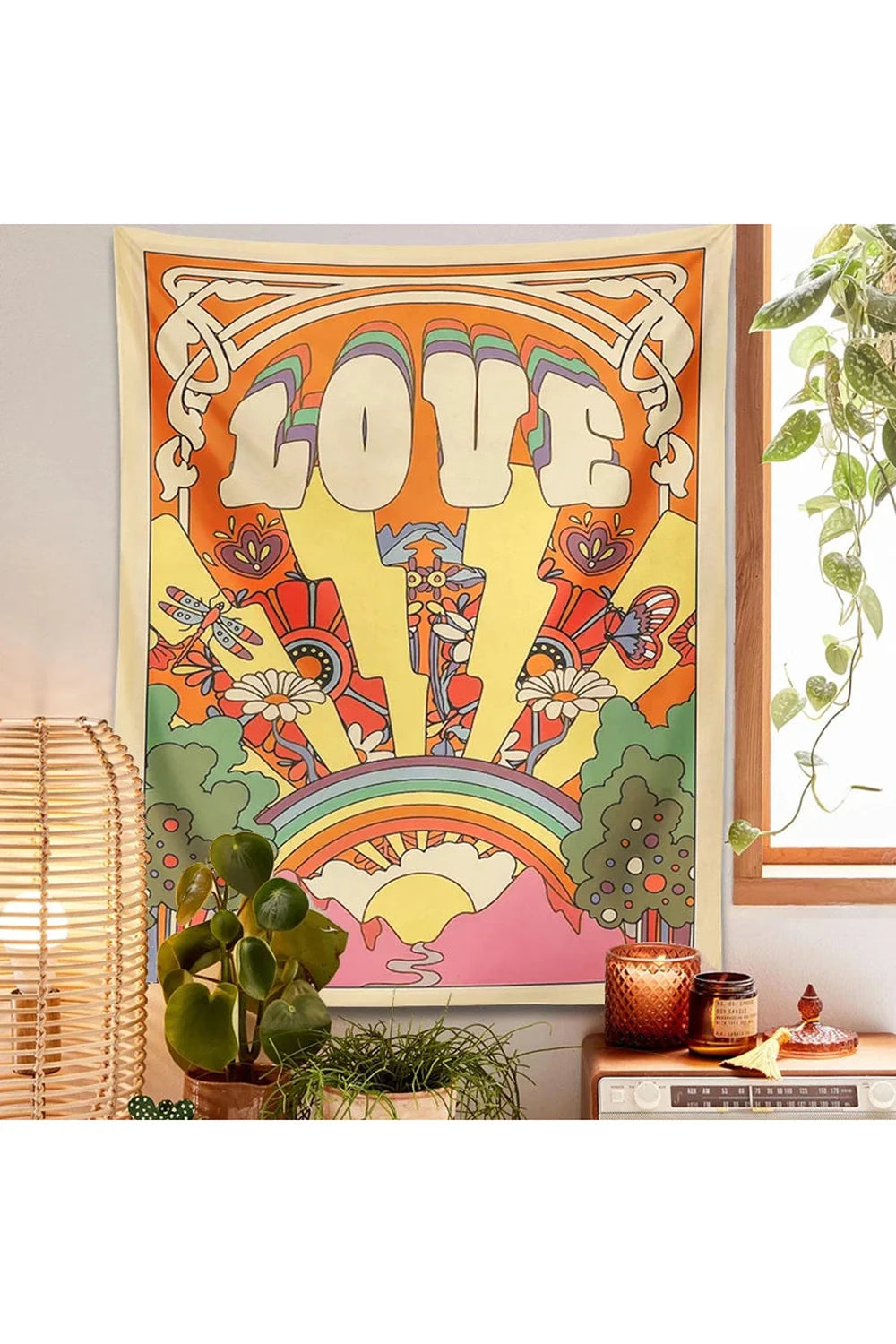 Lisslune | Love Retro Wall Tapestry