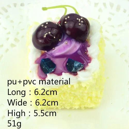 Lisslune | Realistic Faux Fruit Cake Display Model for Home Decor and Photography - 1 Piece Artificial Dessert Prop