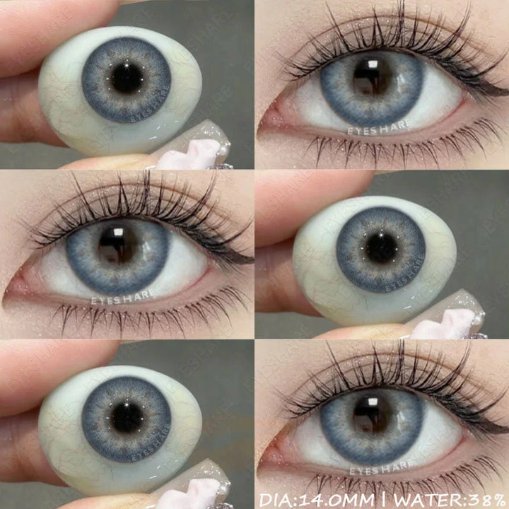 Rynx | Naturally colored contact lenses for the eyes 1 Pair Green eye lenses Blue eye contacts Brown lenses Yearly Korean Gray pupils