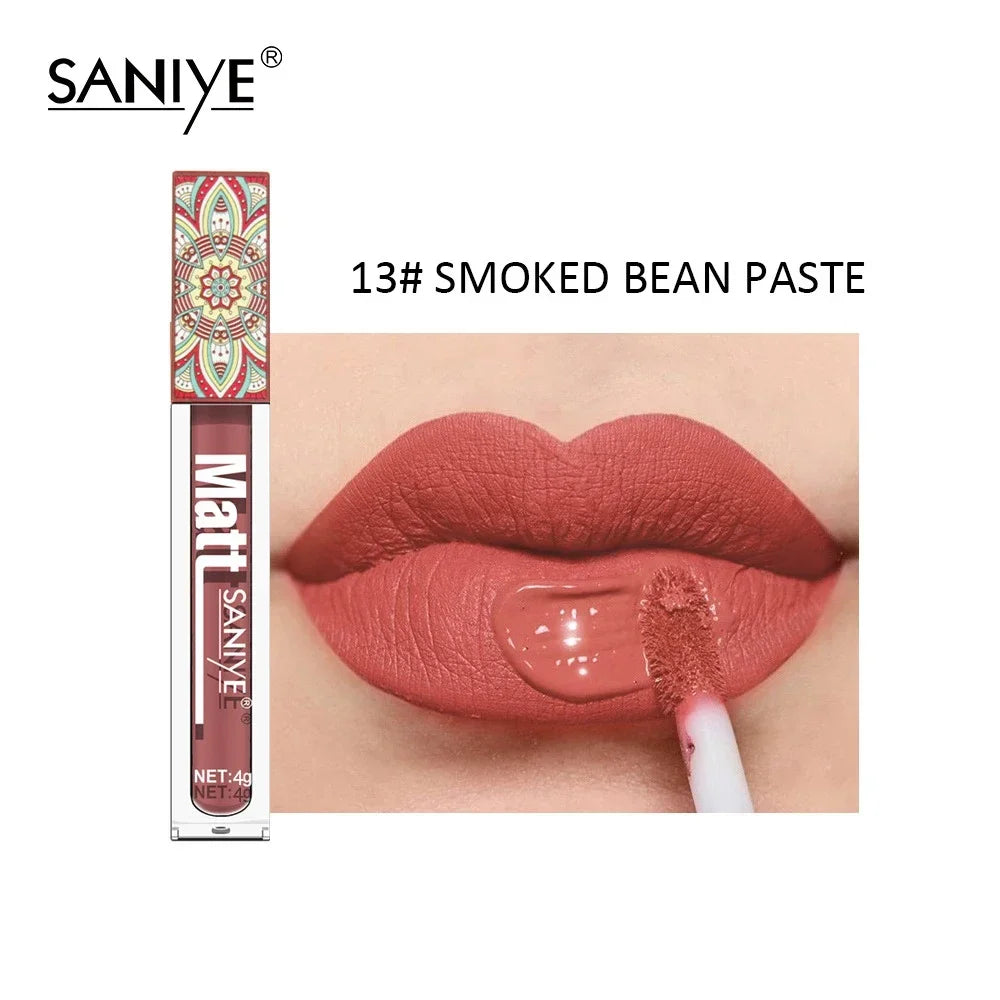 Rynx | Nudes Lip Gloss Waterproof Liquid Matte Lipstick Long-lasting 4g Quick-drying Red Lip Gloss Cosmetics Sexy Matte Velvet Lipstick