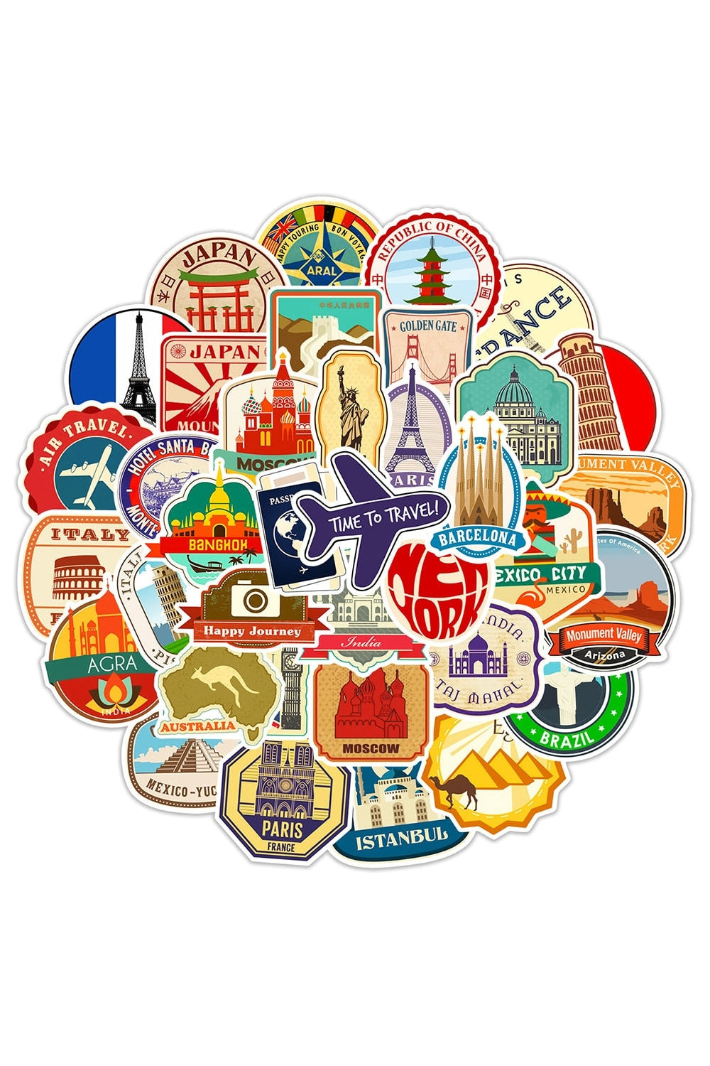 Lisslune | Travel stickers 10/30/50PCS