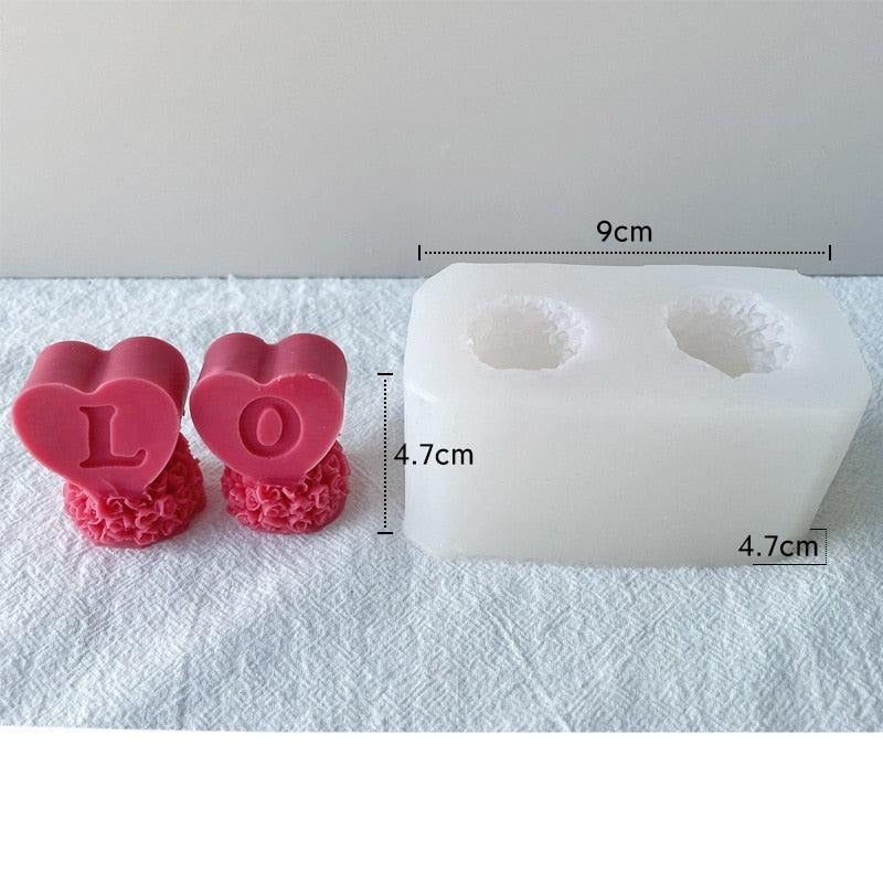 Lisslune | Rose Blossom Candles Craft Silicone Mold for Elegant DIY Creations