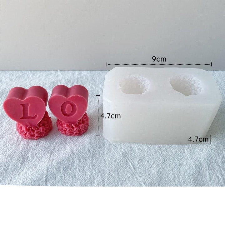 Lisslune | Rose Blossom Candles Craft Silicone Mold for Elegant DIY Creations