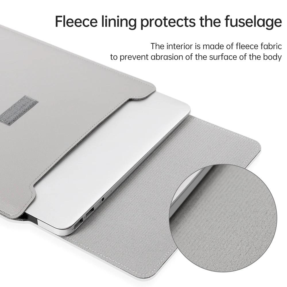 Lisslune | Elegant 13-inch PU leather MacBook Air Pro case set with medium bag & cable organizers