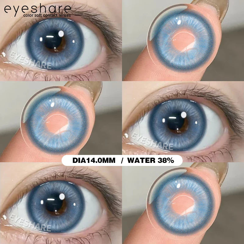 Rynx | 1 Pair Cosplay Colored Contact Lenses Anime Blue Lenses Purple Eyes Halloween Makeup Contacts Annual Pink Beauty Pupils