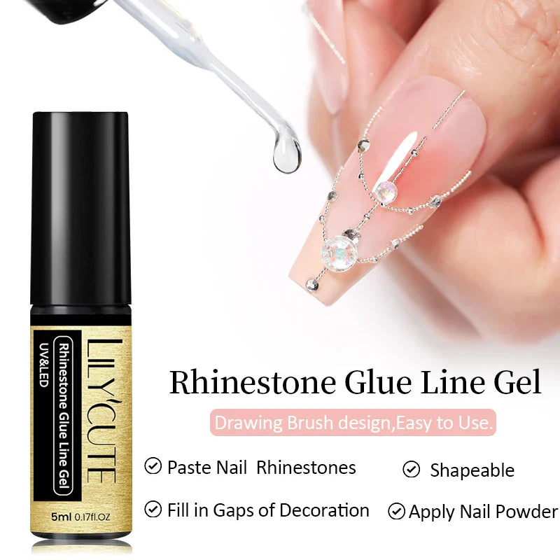 Rynx | 5ml Colorful Reflective Liner Gel Nail Polish Super Bright Painting Glitter Gel Graffiti Stripe Design Polish Manicure