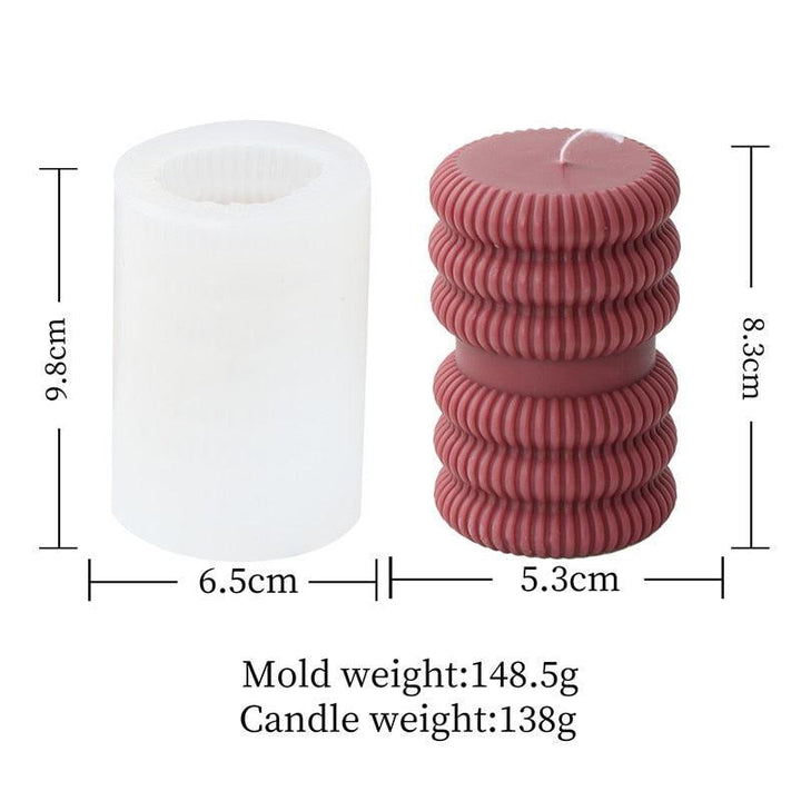 Lisslune | Chic Striped Geometry Silicone Mold for Elegant Creations