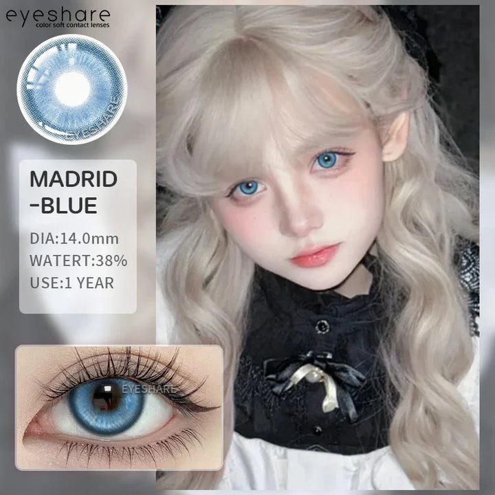 Rynx | 1 Pair Colored Contact Lenses Purple Eye Lenses Yearly Cosplay Red Lenses Cosmetic Contact Halloween Gentle Makeup Pupils