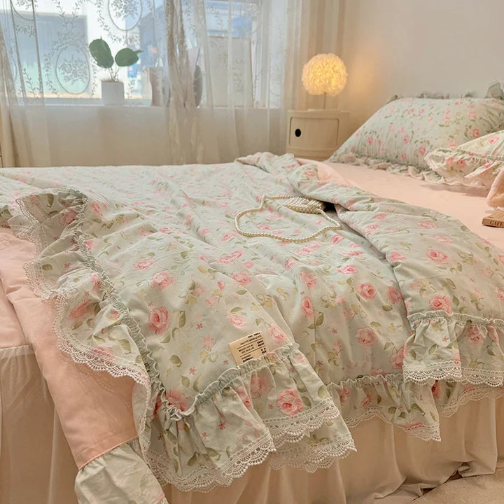 Rynx | Summer blanket cotton Korean lace fragmented series air conditioning quilt high-quality summer blanket set