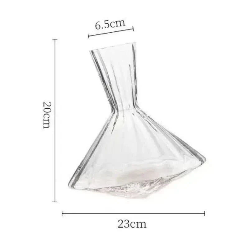 Lisslune | Crystal Glass Rotating Wine Decanter 1L