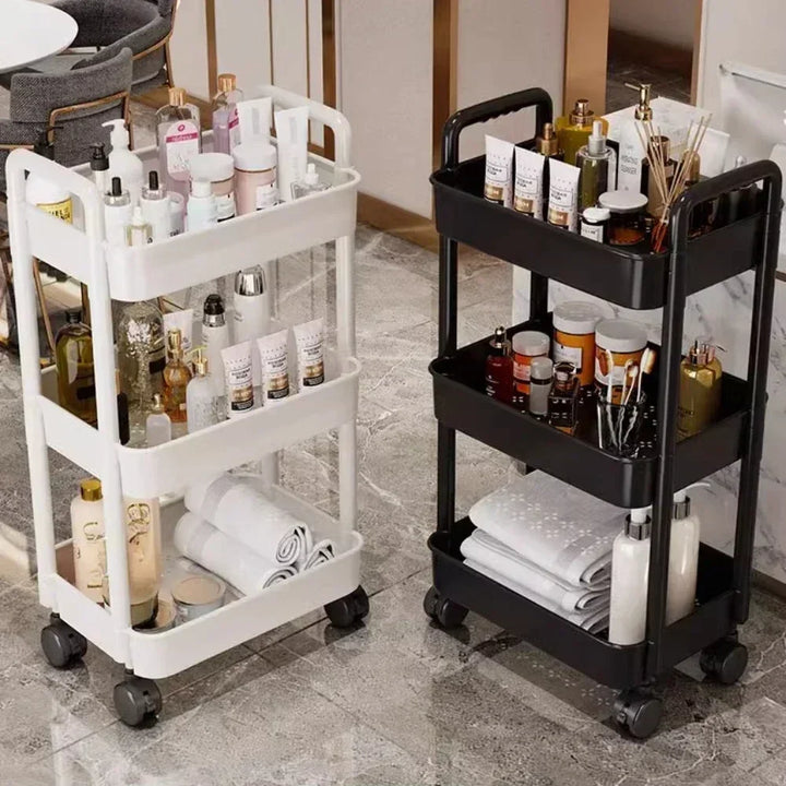Rynx | Mobile Storage Cart Trolley Organizer Household Kitchen Multifunction Cart with Wheels Home Accessories Multi-tiered Bookshelf