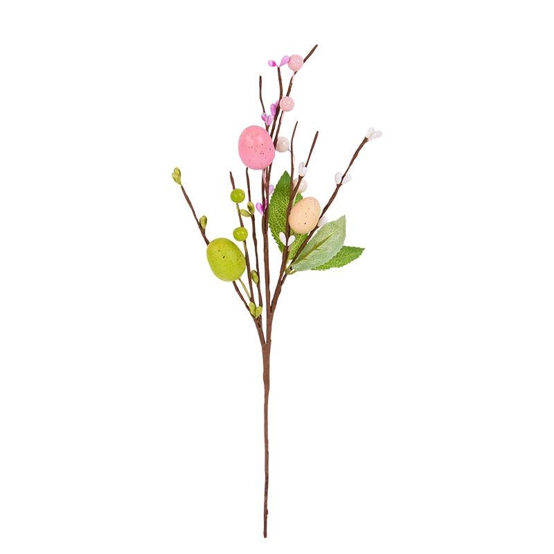 Lisslune | Vibrant Easter Egg Floral Foam Tree Branch: Playful Home Decor Accent