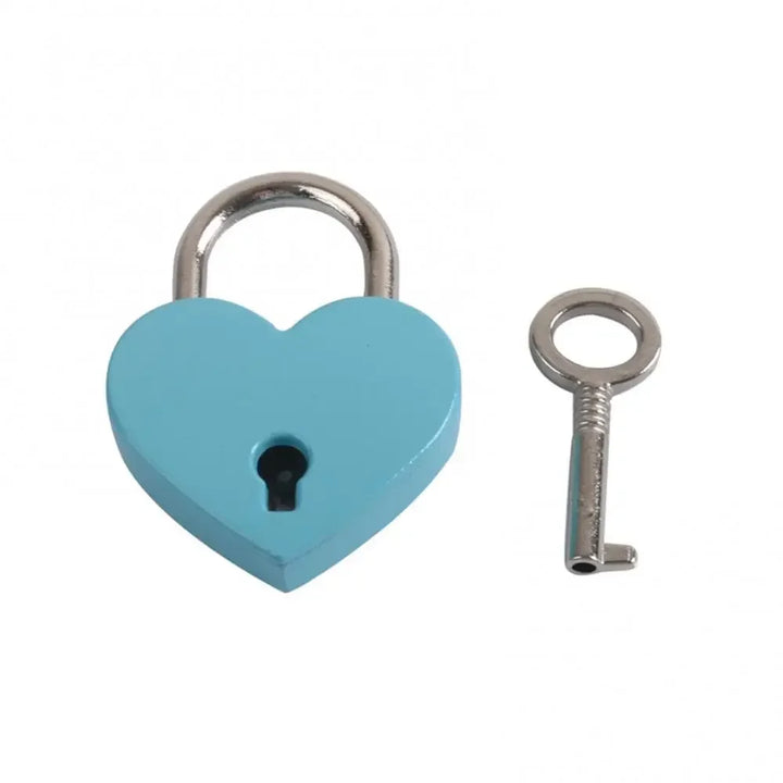 Rynx | Heart Shape Mini Padlock Multicolor Bag Travel Suitcase Luggage Key Lock Security Padlocks Metal Suitcase Luggage Box Lock Gift