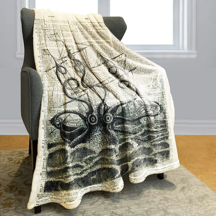 Lisslune | Sea Life Ocean Throw Octopus Blanket