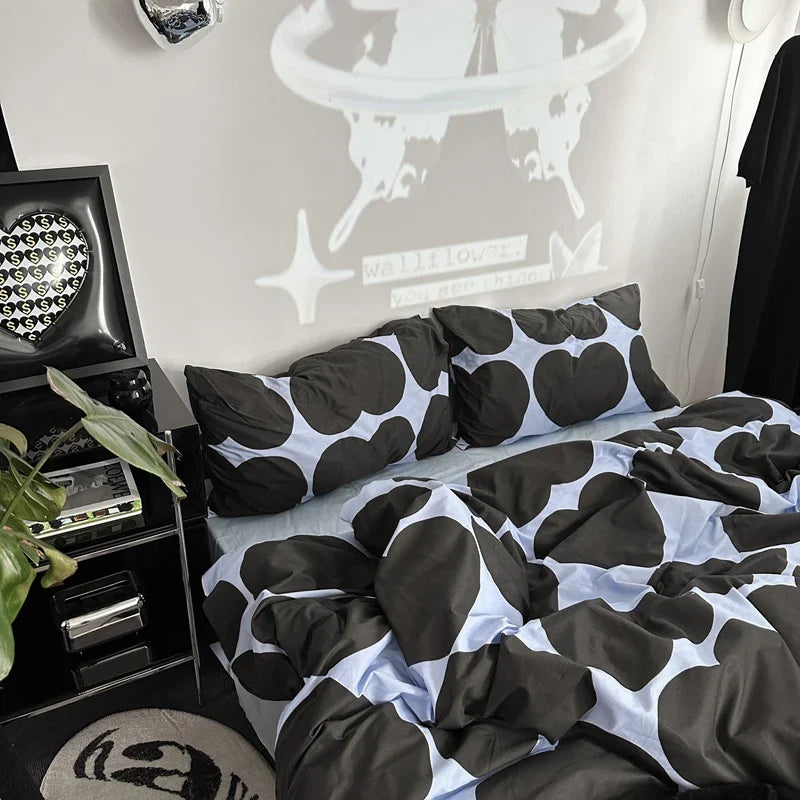 Rynx | Bedding duvet cover stripes boys girls twin queen size duvet cover pillowcase bedding adult fashion home textiles Nordic sling
