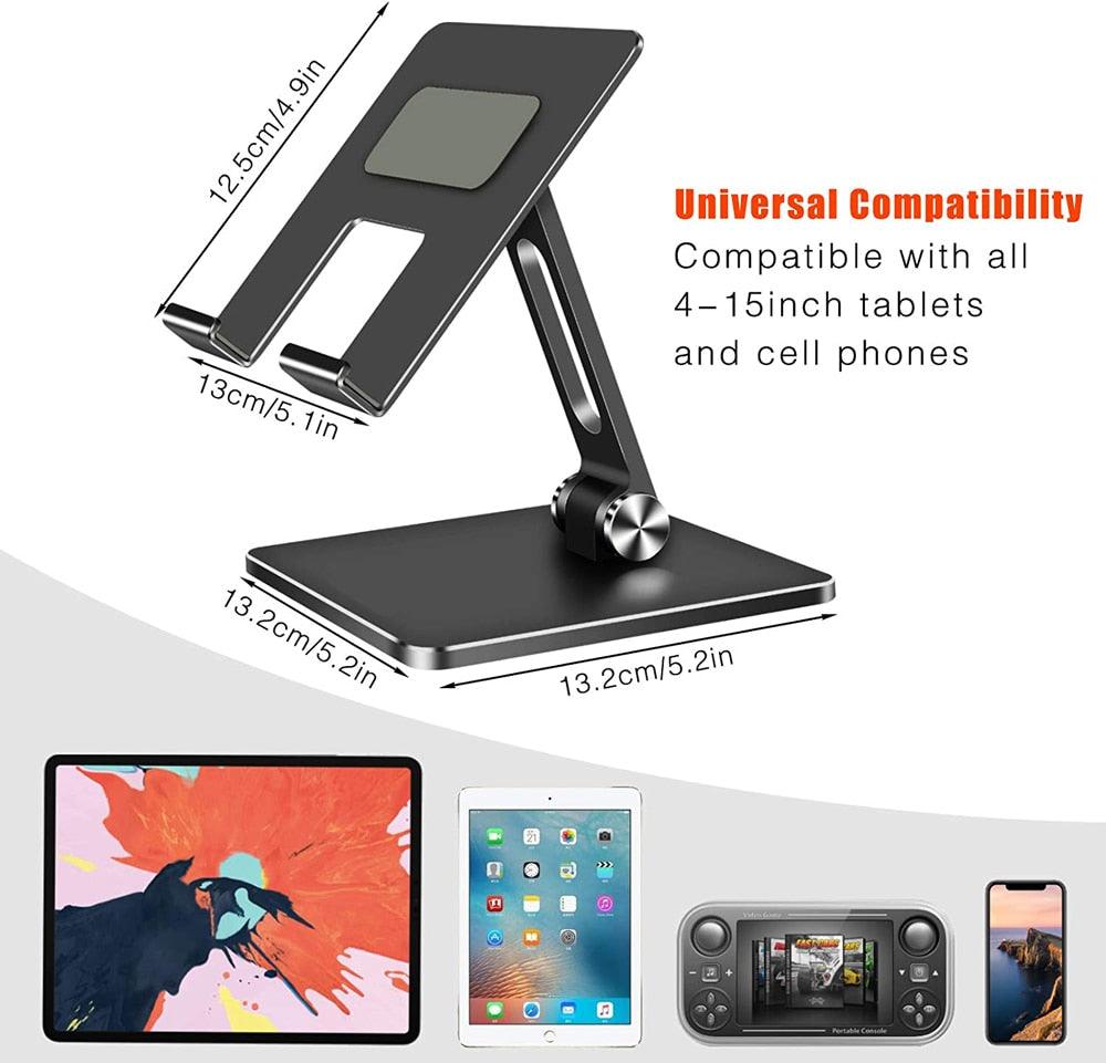 Lisslune | Adjustable ergonomic metal stand for phones and tablets - Optimize your device interaction