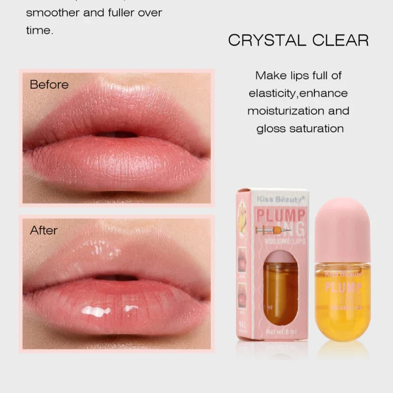 Rynx | Sexy Long-lasting Lip Plumper Oil for Women Instant Lip Sleep Mask Lip Serum Collagen Lip Volume Enhancing Oil Gloss Cosmetics