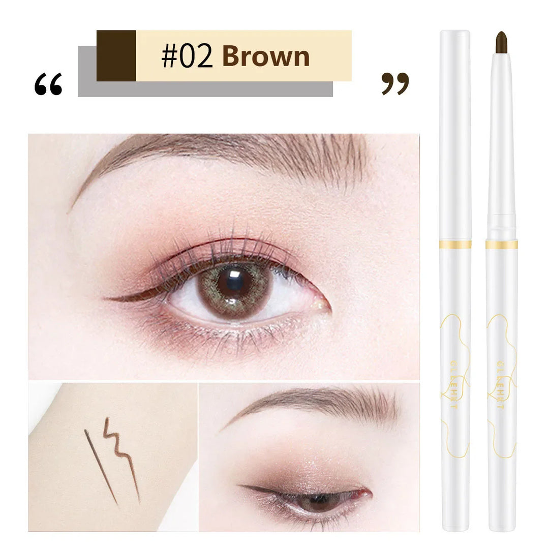 Rynx | Waterproof brown ultra-thin eyeliner gel pencil quick-drying smooth eyeliner long-lasting lower eyelid makeup pencil Korean makeup cosmetics