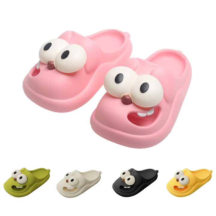 Rynx | Popular Big Eye Dog Slippers Cute Funny Big Eye Dog Fun Cartoon Eva Slippers for Women Non-Slip Slippers for Indoor