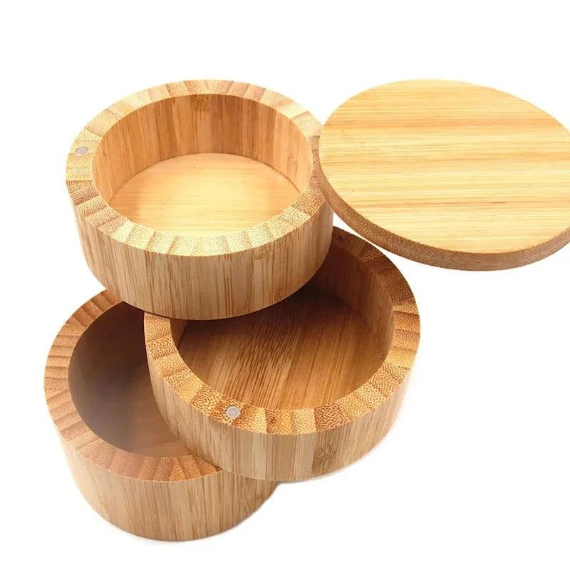 Lisslune | Sustainable Bamboo Spice Organizer with Measuring Spoon - Elegant Kitchen Storage Solution