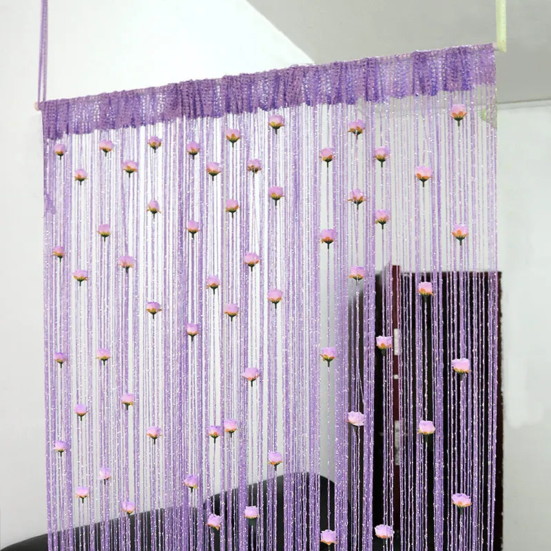 Lisslune | Floral Decorative Hanging Room Divider Curtain