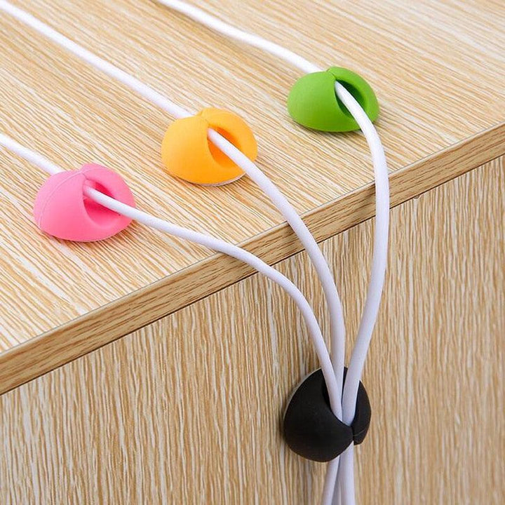 Lisslune | Silicone Cable Organizer Set: 5-Pack for tangle-free management