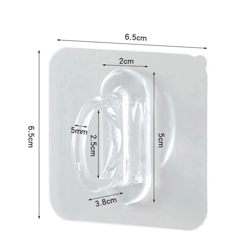 Lisslune | Transparent suction cup hook set for effortless wall organization