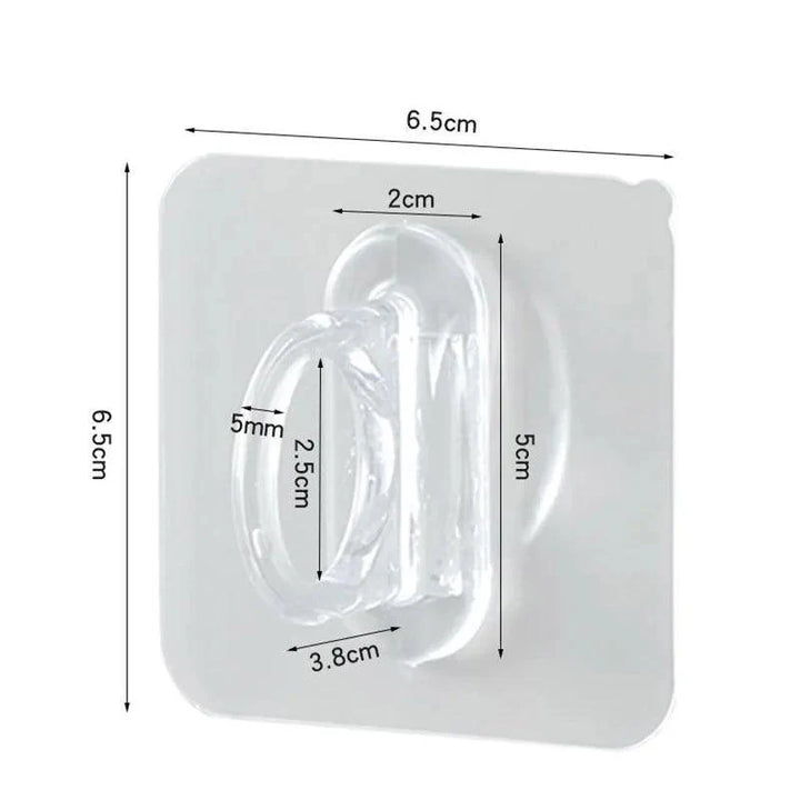 Lisslune | Transparent suction cup hook set for effortless wall organization