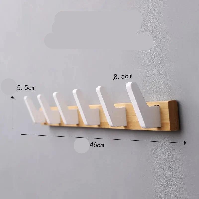 Lisslune | Stylish wall coat rack made of solid wood for elegant home organization