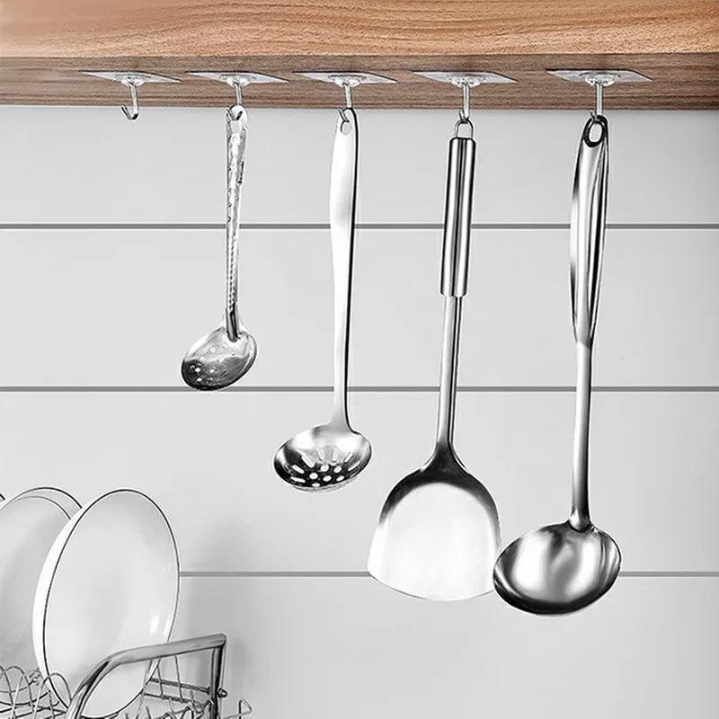 Lisslune | Moisture-resistant Wall Hook Set for Seamless Kitchen and Bathroom Organization