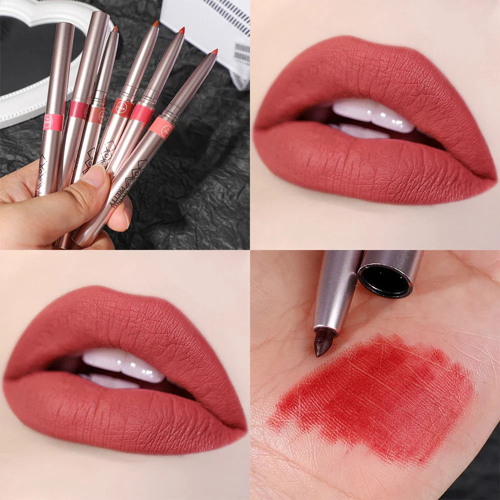 Rynx | Matte Smooth Waterproof Lipstick Velvet Nude Lipstick Pen Sexy Reddish Brown Pigments Makeup Long-lasting Lip Color Cosmetics