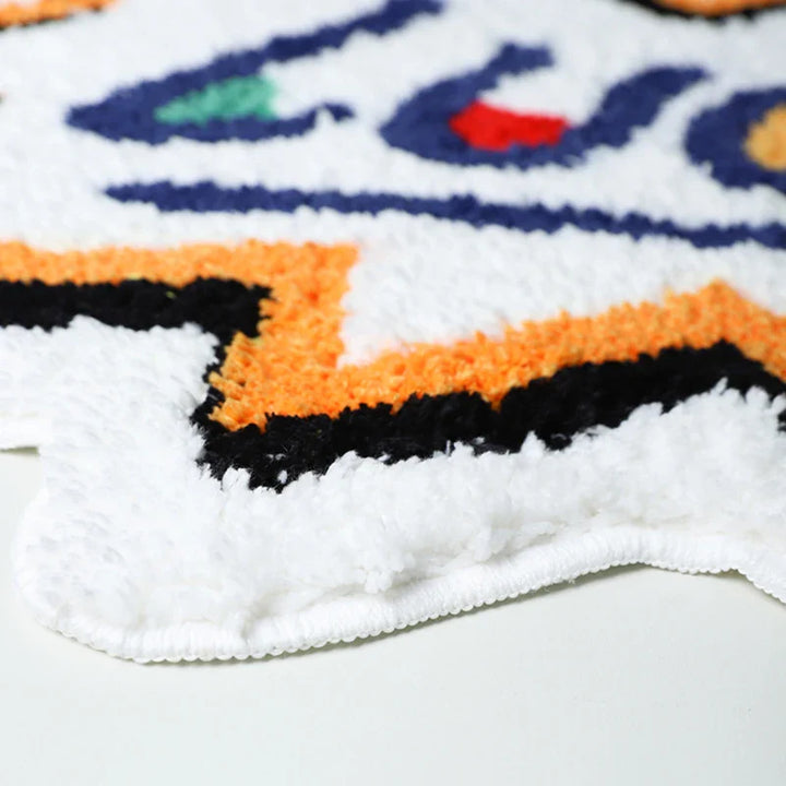 Rynx | Tufting Lucky Bedroom Rug Soft Letter Rug Bathroom Mat Kids Room Bedside Mat Aesthetic Home Winter Warm Decoration