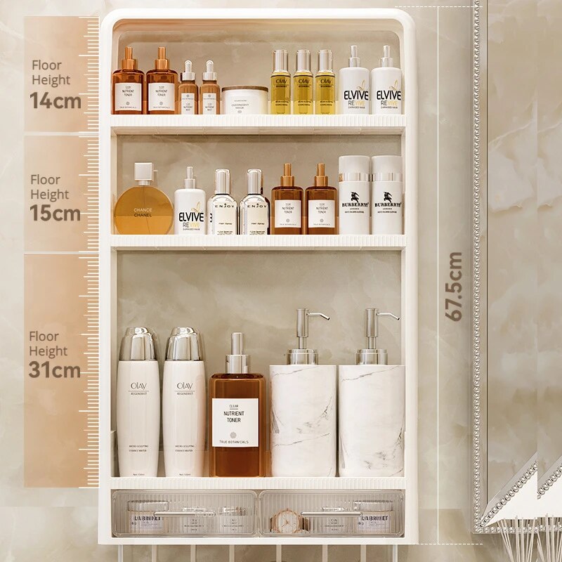 Lisslune | Home Essential Punch-Free Bathroom Organizer Shelf