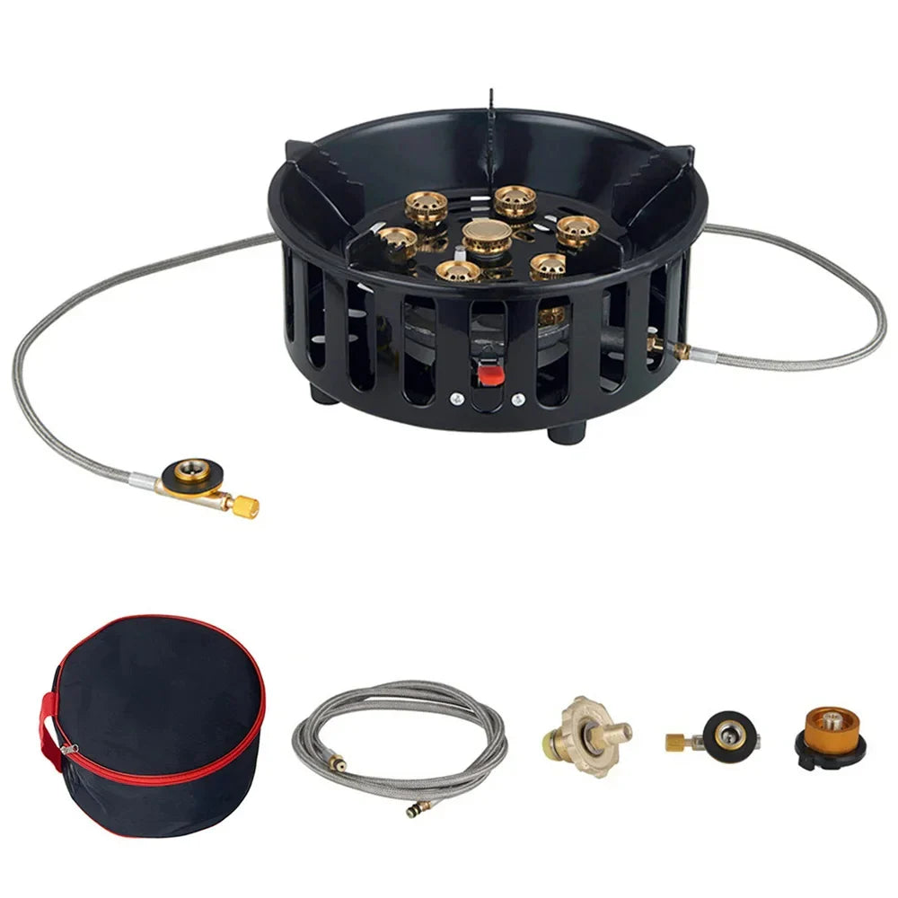 Lisslune | 7-Core Portable Camping Gas Stove with Electronic Ignition – Kael