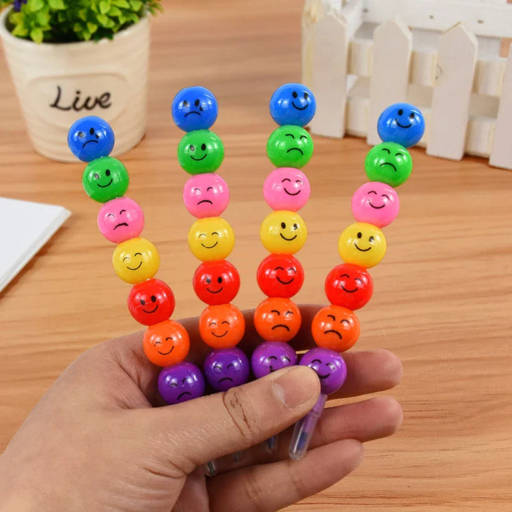 Rynx 5/10 Pcs Lollipop Building Block Crayon Coloring Pencil Pencil for Kids Birthday Parties Gift Bags Pinata Filler Rewards